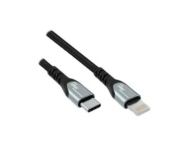 USB C to Lightning HQ Cable, MFi, 0.50m MFi Certified, Sync and Quick Charge Cable, DINIC Box